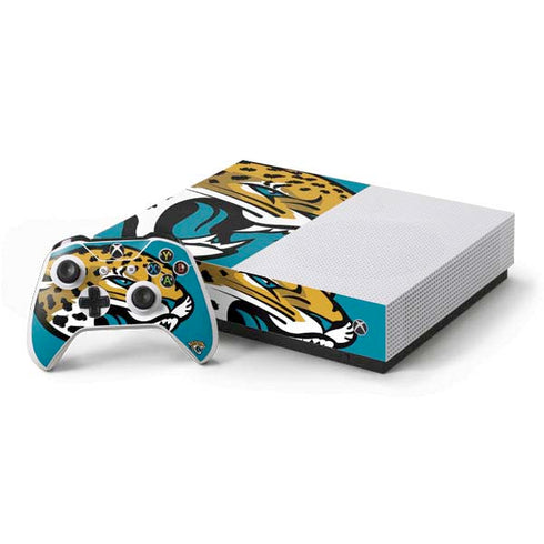 NFL Jacksonville Jaguars Large Logo Xbox One S All-Digital Edition Bundle Skin