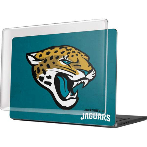 NFL Jacksonville Jaguars Teal Distressed MacBook Pro 14in (2021-24) Case plus Skin