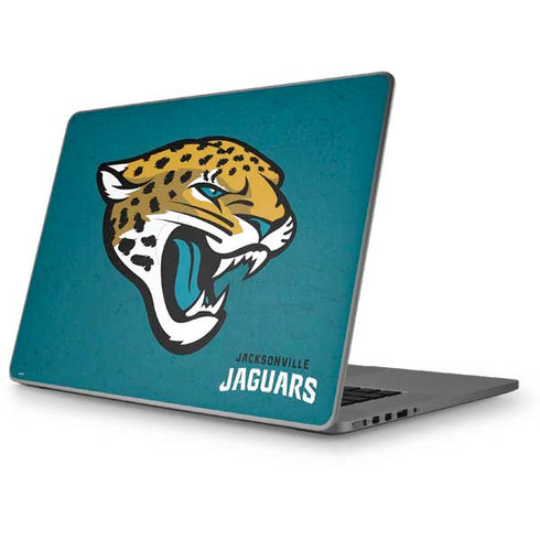 NFL Jacksonville Jaguars Teal Distressed Apple MacBook Pro 17-inch Skin