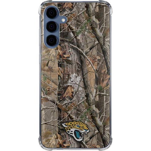 NFL Jacksonville Jaguars Realtree AP Camo Galaxy A35 5G Clear Case