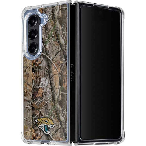 NFL Jacksonville Jaguars Realtree AP Camo Galaxy Z Fold5 5G Clear Case