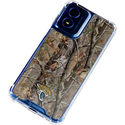 NFL Jacksonville Jaguars Realtree AP Camo Moto G Play 4G (2024) Clear Case