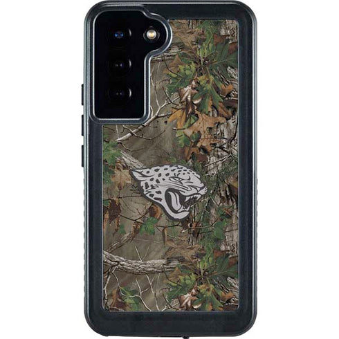 NFL Jacksonville Jaguars Realtree Xtra Green Camo Galaxy S24 Plus Waterproof Case