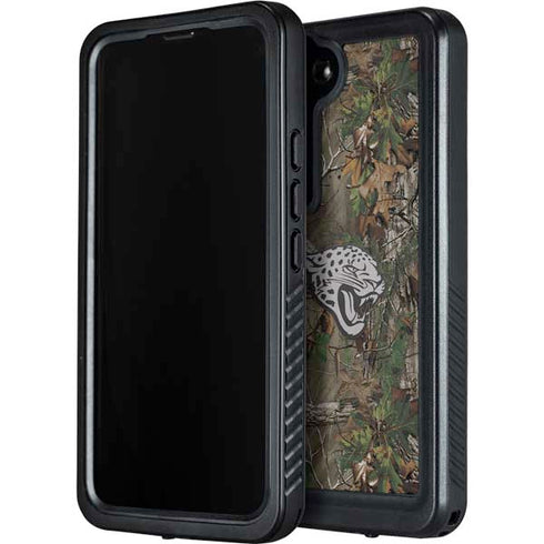 NFL Jacksonville Jaguars Realtree Xtra Green Camo Galaxy S24 Plus Waterproof Case