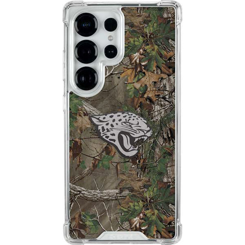 NFL Jacksonville Jaguars Realtree Xtra Green Camo Galaxy S25 Ultra Clear Case