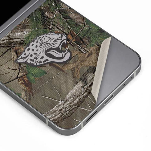 NFL Jacksonville Jaguars Realtree Xtra Green Camo Galaxy Z Flip6 Skin