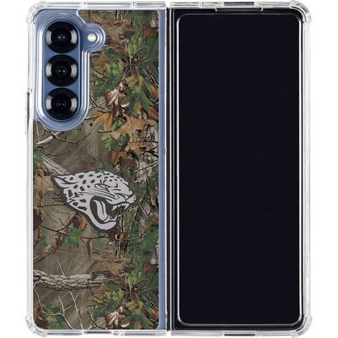 NFL Jacksonville Jaguars Realtree Xtra Green Camo Galaxy Z Fold6 Clear Case