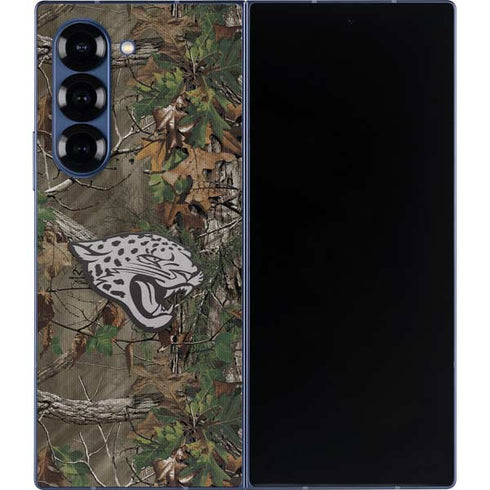 NFL Jacksonville Jaguars Realtree Xtra Green Camo Galaxy Z Fold6 Skin