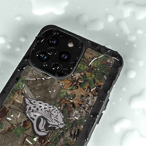NFL Jacksonville Jaguars Realtree Xtra Green Camo iPhone 15 Pro Waterproof Case