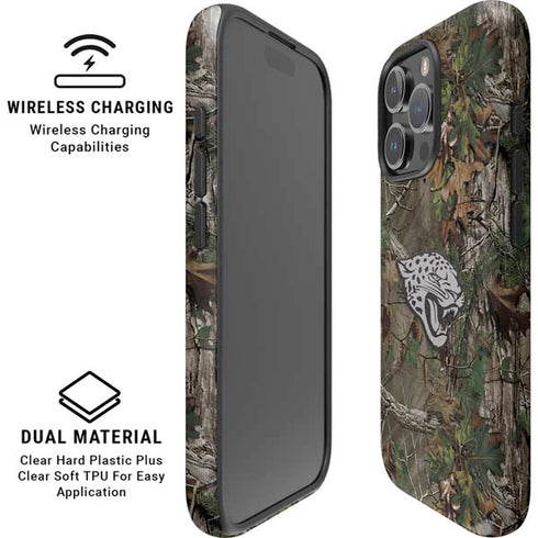 NFL Jacksonville Jaguars Realtree Xtra Green Camo iPhone 16 Pro Magsafe Impact Case