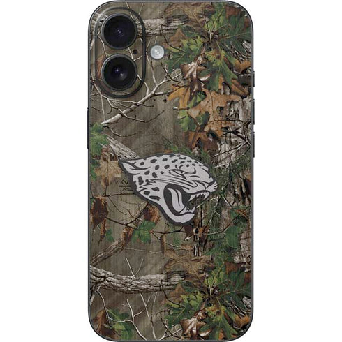 NFL Jacksonville Jaguars Realtree Xtra Green Camo iPhone 16 Skin