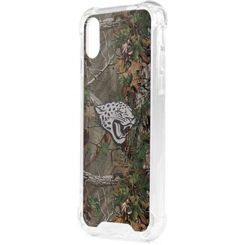 NFL Jacksonville Jaguars Realtree Xtra Green Camo iPhone XS Clear Case
