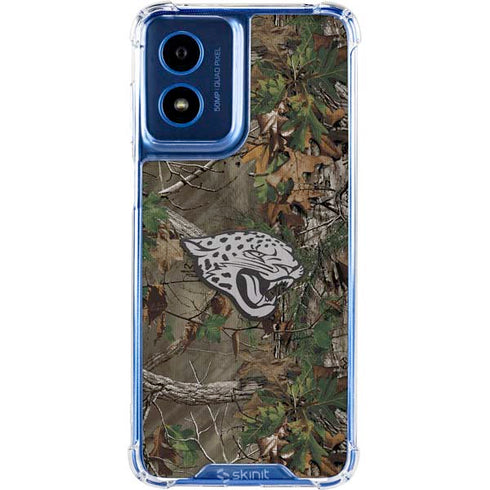NFL Jacksonville Jaguars Realtree Xtra Green Camo Moto G 5G (2024) Clear Case