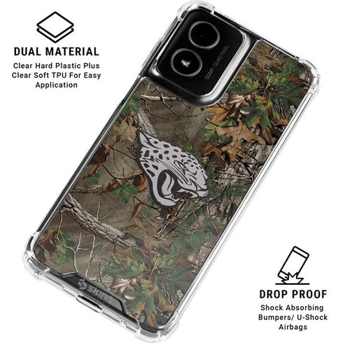 NFL Jacksonville Jaguars Realtree Xtra Green Camo Moto G Power 5G (2024) Clear Case