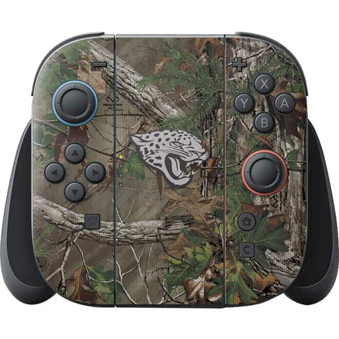 NFL Jacksonville Jaguars Realtree Xtra Green Camo Nintendo Switch 2 (2025) Joy-Con Controller Skin