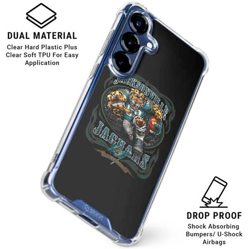 Liquid Blue NFL Jacksonville Jaguars Running Back Galaxy S25 Clear Case