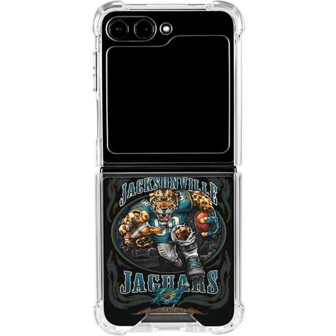Liquid Blue NFL Jacksonville Jaguars Running Back Galaxy Z Flip6 Clear Case