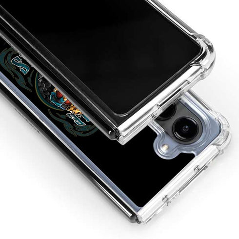 Liquid Blue NFL Jacksonville Jaguars Running Back Galaxy Z Fold5 5G Clear Case