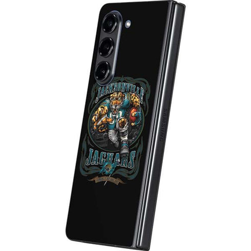 Liquid Blue NFL Jacksonville Jaguars Running Back Galaxy Z Fold5 5G Skin