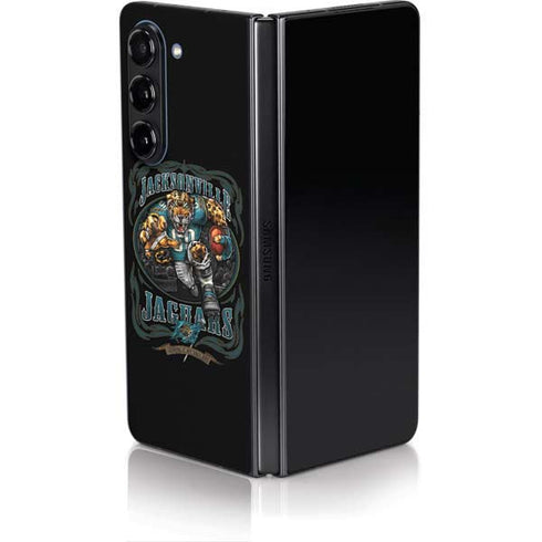 Liquid Blue NFL Jacksonville Jaguars Running Back Galaxy Z Fold5 5G Skin