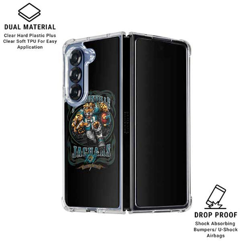 Liquid Blue NFL Jacksonville Jaguars Running Back Galaxy Z Fold6 Clear Case