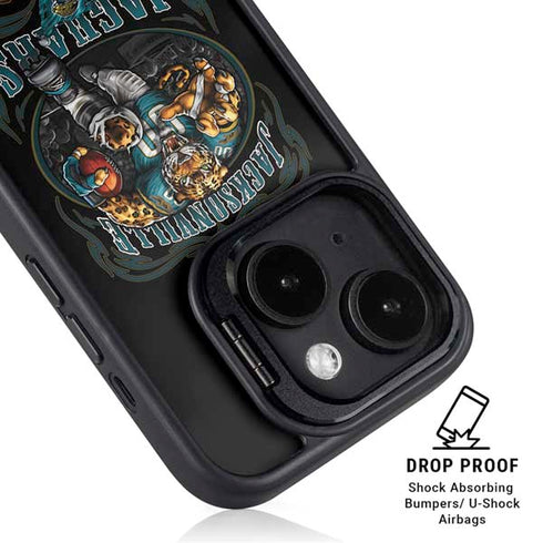 Liquid Blue NFL Jacksonville Jaguars Running Back iPhone 14 Kickstand Case