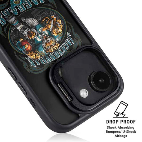 Liquid Blue NFL Jacksonville Jaguars Running Back iPhone 16e Kickstand Case