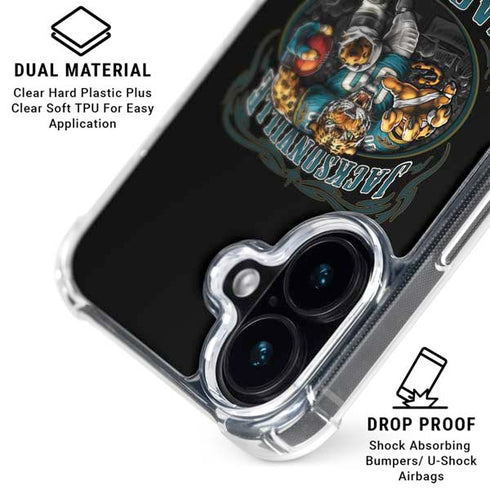 Liquid Blue NFL Jacksonville Jaguars Running Back iPhone 17 Clear Case