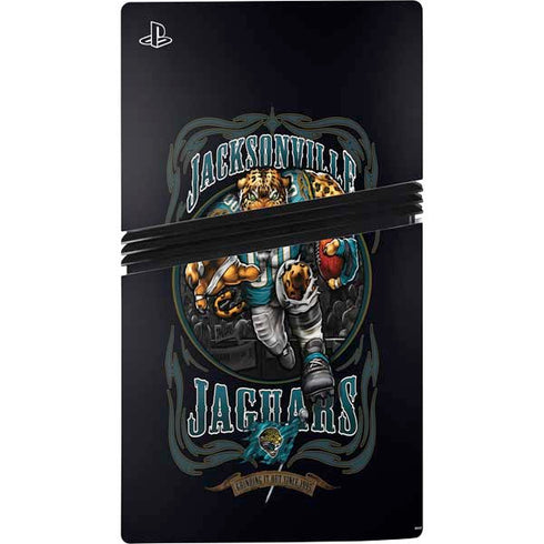Liquid Blue NFL Jacksonville Jaguars Running Back PS5 Pro Console Skin