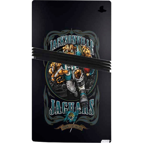 Liquid Blue NFL Jacksonville Jaguars Running Back PS5 Pro Console Skin