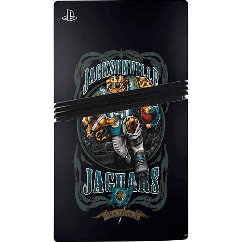 Liquid Blue NFL Jacksonville Jaguars Running Back PS5 Pro Disk Console Skin