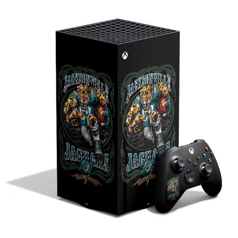 Liquid Blue NFL Jacksonville Jaguars Running Back XBox Series X Digital Edition Bundle Skin