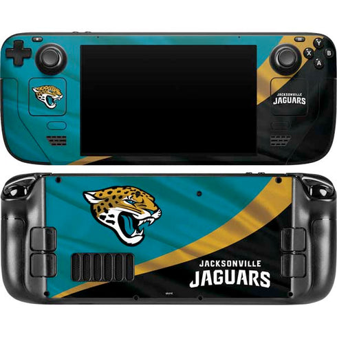 NFL Jacksonville Jaguars Steam Deck Handheld Gaming Computer OLED Skin