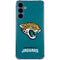 NFL Jacksonville Jaguars Teal Distressed Galaxy A55 5G Clear Case