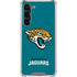 NFL Jacksonville Jaguars Teal Distressed Galaxy S24 FE Clear Case