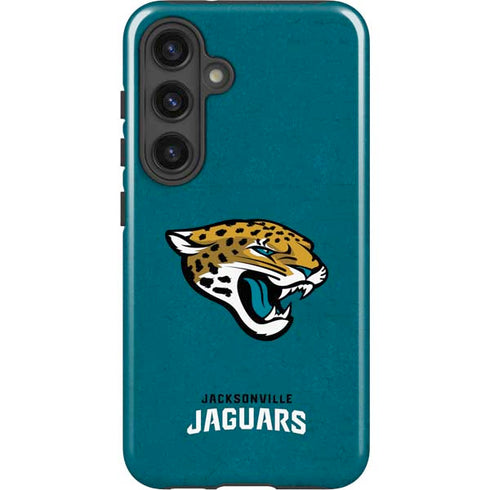 NFL Jacksonville Jaguars Teal Distressed Galaxy S25 Impact Case