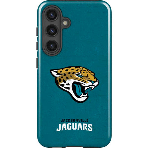 NFL Jacksonville Jaguars Teal Distressed Galaxy S25 Plus Impact Case