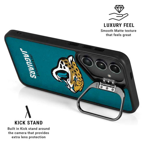NFL Jacksonville Jaguars Teal Distressed Galaxy S24 Plus Kickstand Case