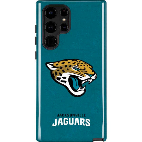 NFL Jacksonville Jaguars Teal Distressed Galaxy S25 Ultra Impact Case