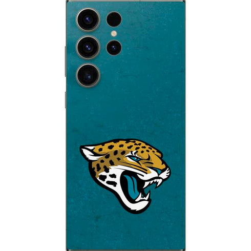 NFL Jacksonville Jaguars Teal Distressed Galaxy S25 Ultra Skin