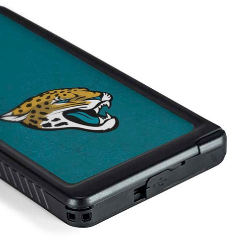 NFL Jacksonville Jaguars Teal Distressed Galaxy S24 Ultra Waterproof Case