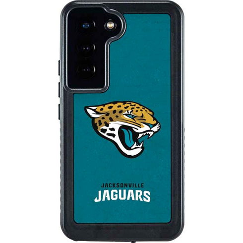 NFL Jacksonville Jaguars Teal Distressed Galaxy S24 Waterproof Case