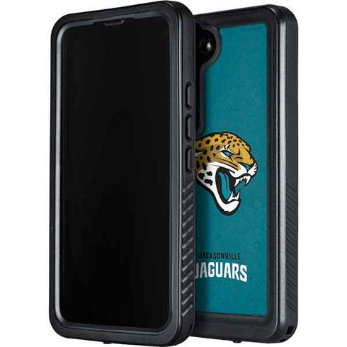 NFL Jacksonville Jaguars Teal Distressed Galaxy S24 Waterproof Case