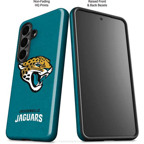 NFL Jacksonville Jaguars Teal Distressed Galaxy S26 Plus Impact Case