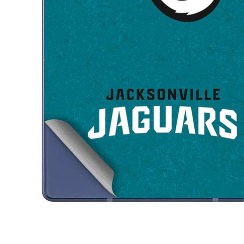 NFL Jacksonville Jaguars Teal Distressed Galaxy Z Fold6 Skin
