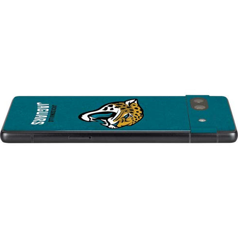 NFL Jacksonville Jaguars Teal Distressed Google Pixel 7a Skin