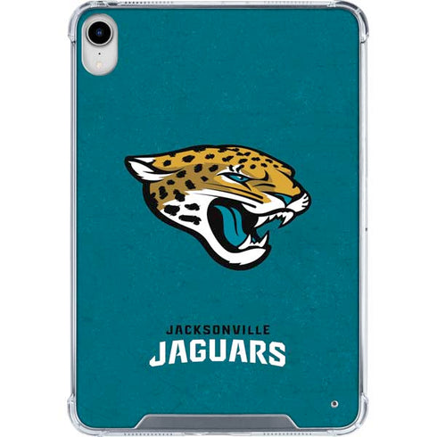 NFL Jacksonville Jaguars Teal Distressed iPad 11th Gen (2025) Clear Case