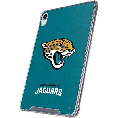 NFL Jacksonville Jaguars Teal Distressed iPad 11th Gen (2025) Clear Case