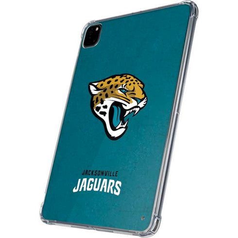 NFL Jacksonville Jaguars Teal Distressed iPad Pro 11in (2024) Clear Case