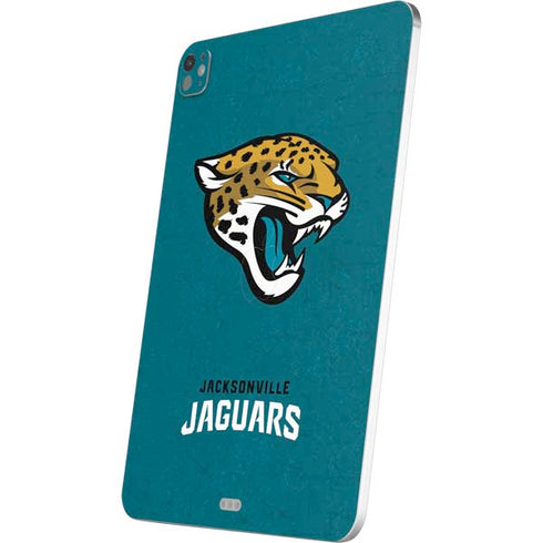 NFL Jacksonville Jaguars Teal Distressed iPad Pro 13in M4 (2024) Skin